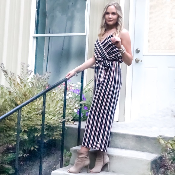 BAYSIDE VIBES CULOTTES  STRIPED JUMPSUIT - Picture 2 of 4